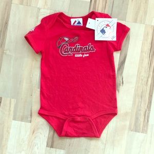 MLB CARDINALS 18 month Red Bodysuit one piece